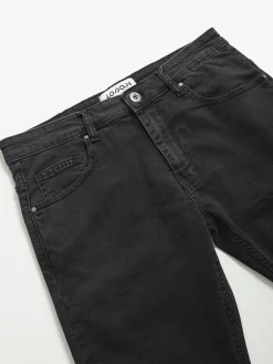 Calças ganga slim fit pretas