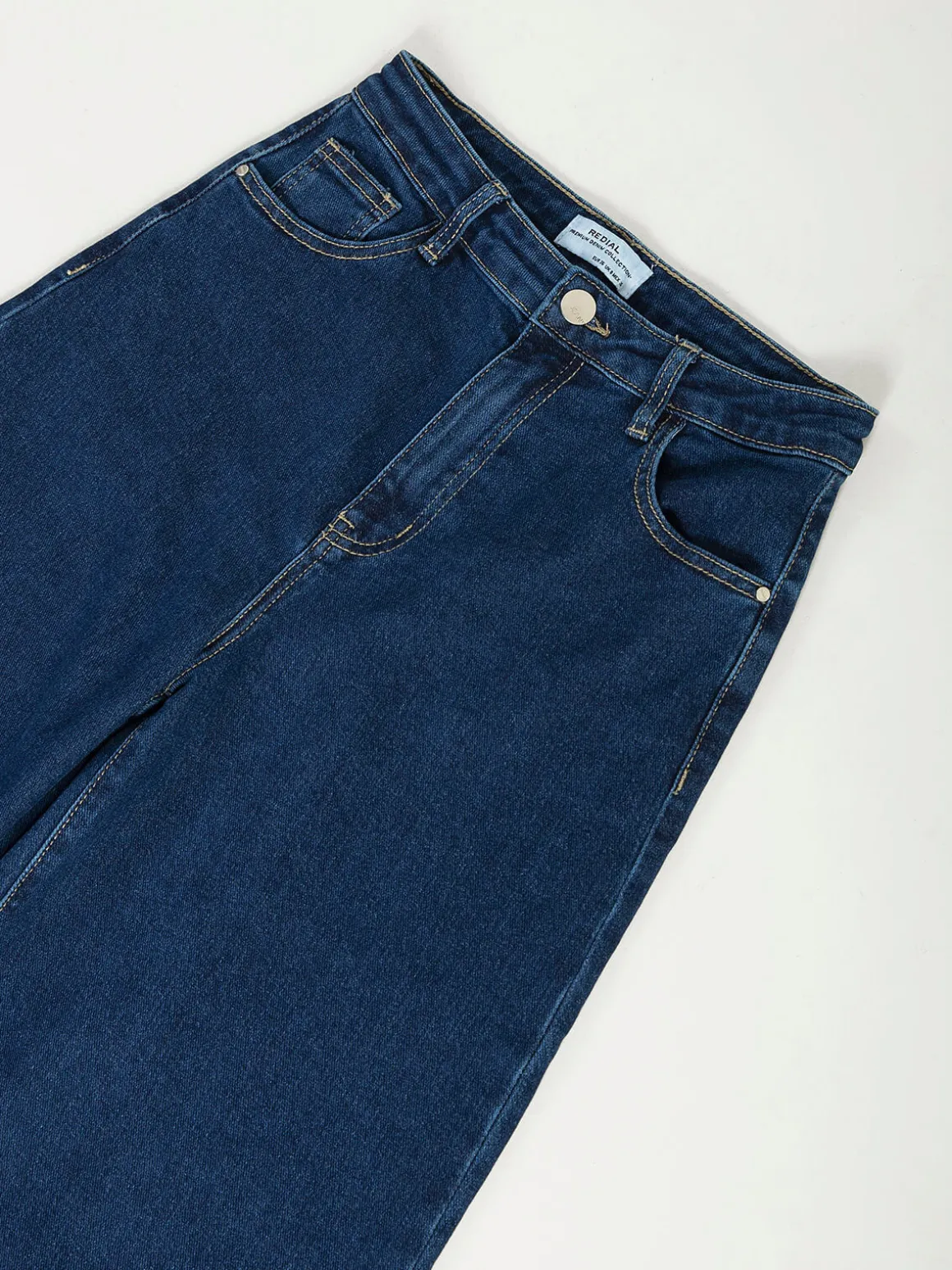 Calças ganga wide leg azul escuro