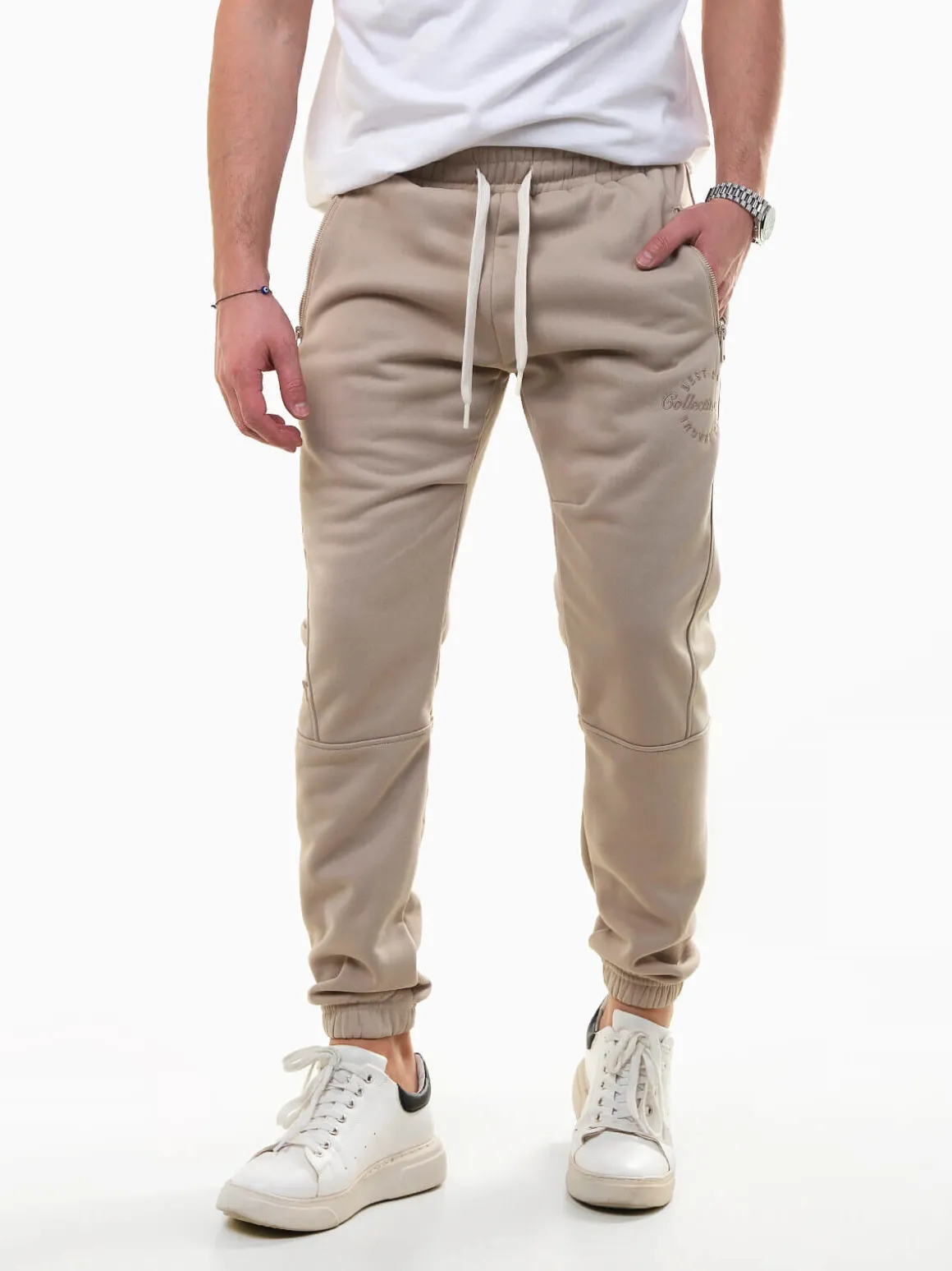 Calças jogger acetato com interior cardado