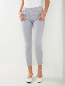 Calças justas ganga cintura alta