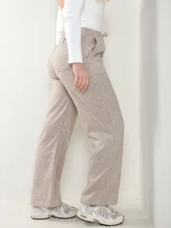 Calças malha nervuras interior polar