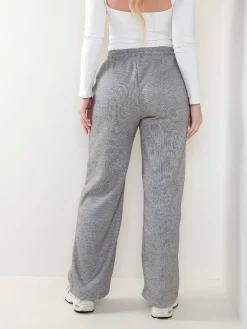 Calças malha nervuras interior polar