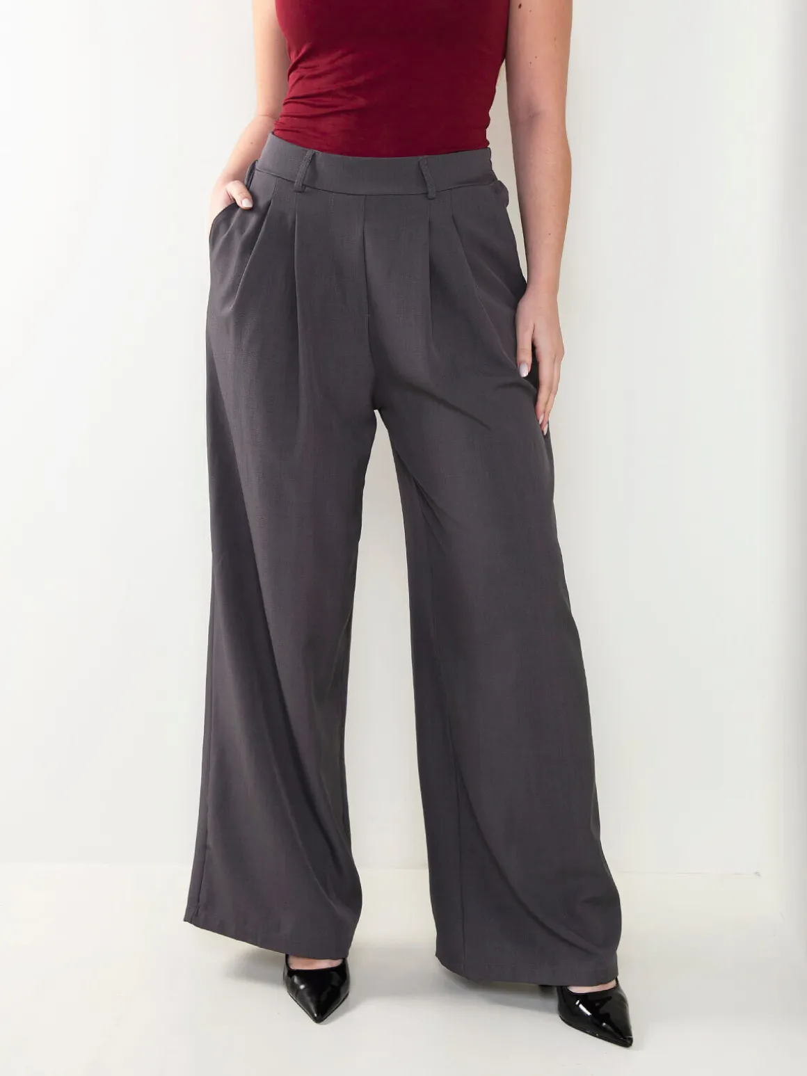 Calças palazzo de alfaiataria