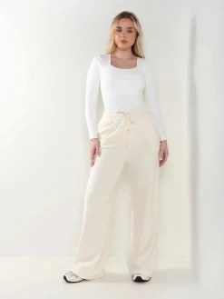 Calças polares com cintura elástica