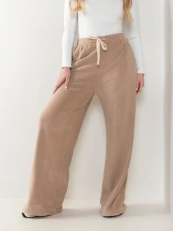 Calças polares com cintura elástica