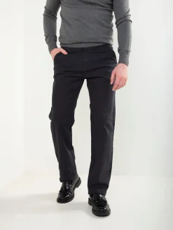 Calças slim fit cinza escuro