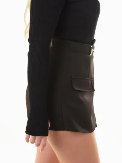 Calções alfaiataria com sobreposição