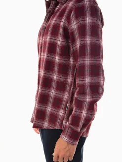 Camisa bordeaux flanela com xadrez