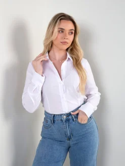 Camisa branca manga comprida