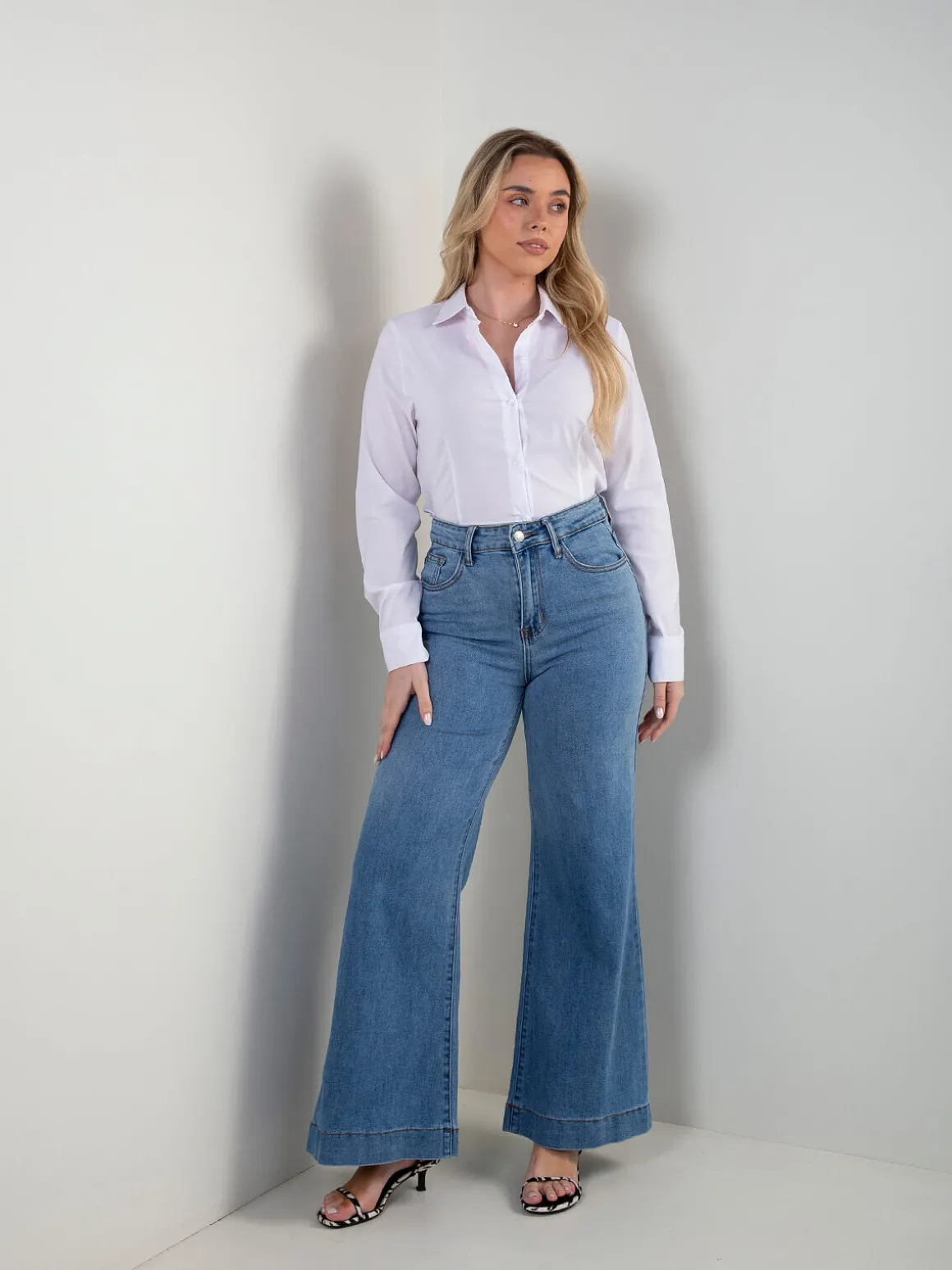 Camisa branca manga comprida