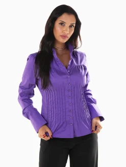 Camisa cintada manga comprida