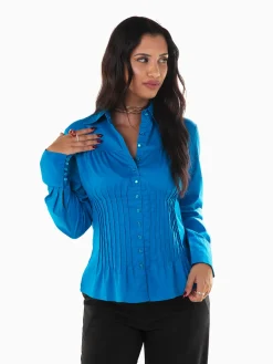 Camisa cintada manga comprida