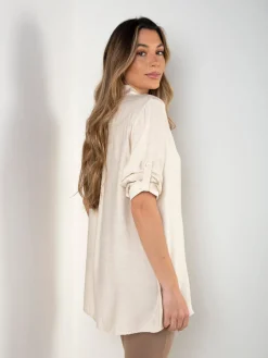 Camisa comprida manga 3/4