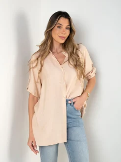 Camisa comprida manga 3/4