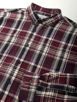 Camisa flanela bordeaux 100% algodão