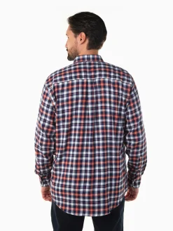 Camisa flanela com xadrez azul marinho