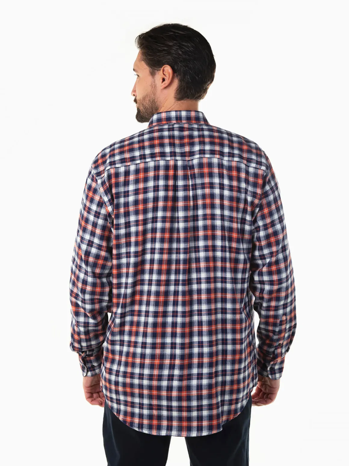 Camisa flanela com xadrez azul marinho