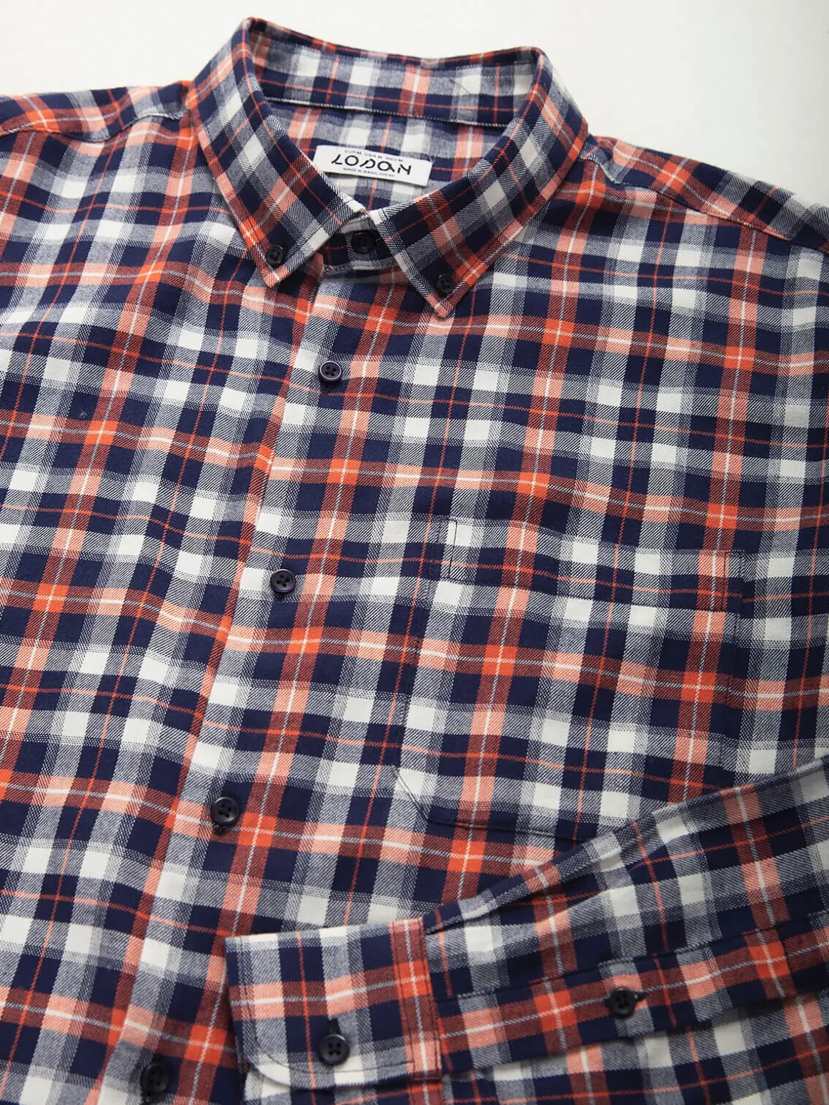 Camisa flanela com xadrez azul marinho