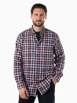 Camisa flanela com xadrez azul marinho