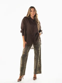 Camisa oversized semitransparente