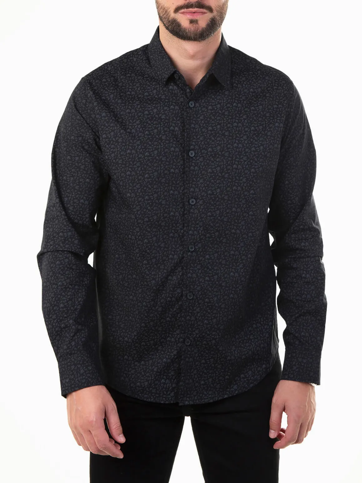 Camisa preta com padrão