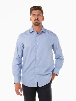 Camisa regular fit azul