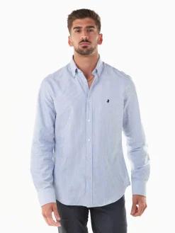 Camisa às riscas com símbolo