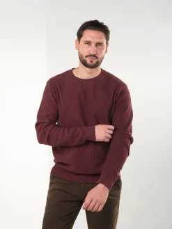 Camisola bordeaux malha estruturada