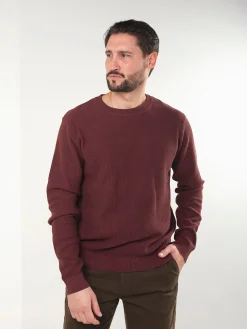 Camisola bordeaux malha estruturada