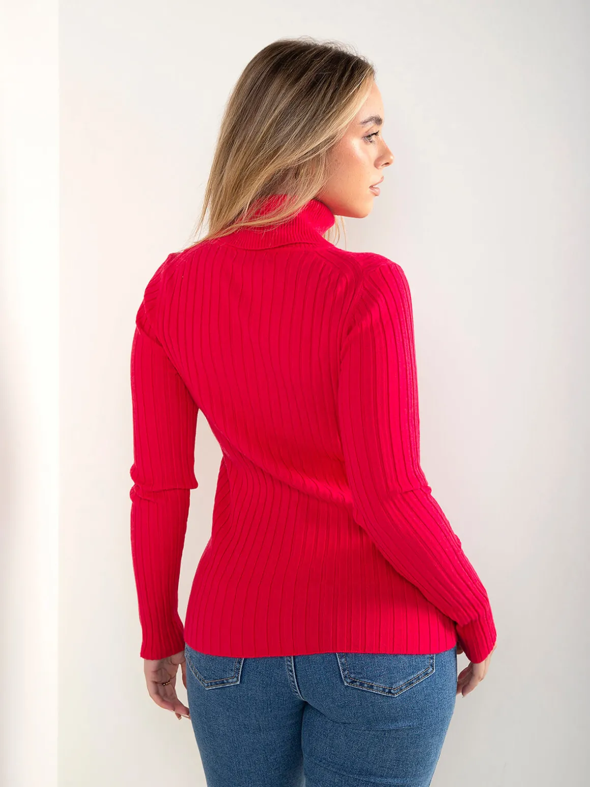 Camisola canela fina gola alta