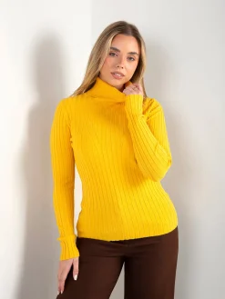 Camisola canela fina gola alta