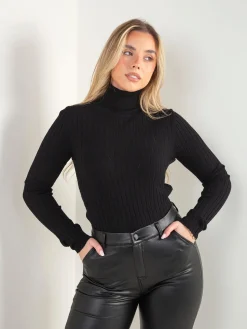 Camisola canela fina gola alta