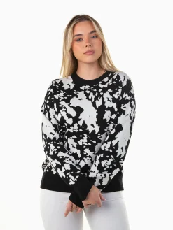 Camisola de malha animal print