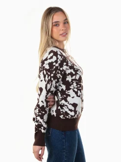 Camisola de malha animal print