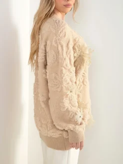 Camisola de malha com aplicação floral