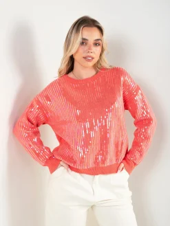 Camisola de malha com lantejoulas