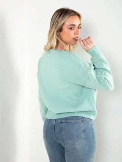 Camisola de malha com lantejoulas