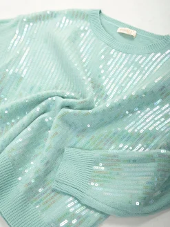 Camisola de malha com lantejoulas