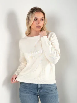 Camisola de malha com lantejoulas