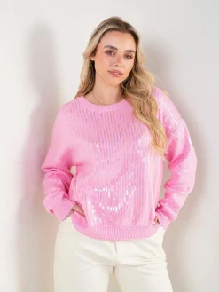 Camisola de malha com lantejoulas