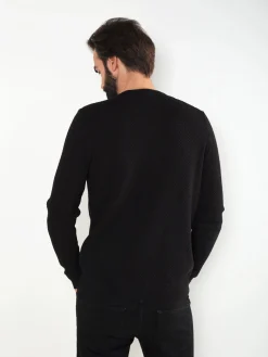 Camisola de malha texturizada