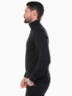 Camisola gola alta malha fina