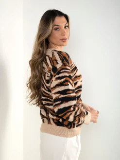 Camisola malha animal print