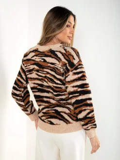 Camisola malha animal print