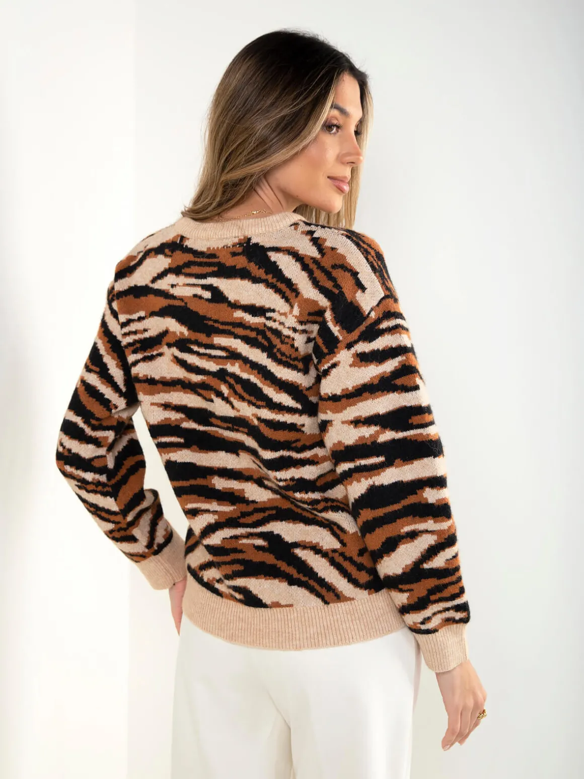 Camisola malha animal print
