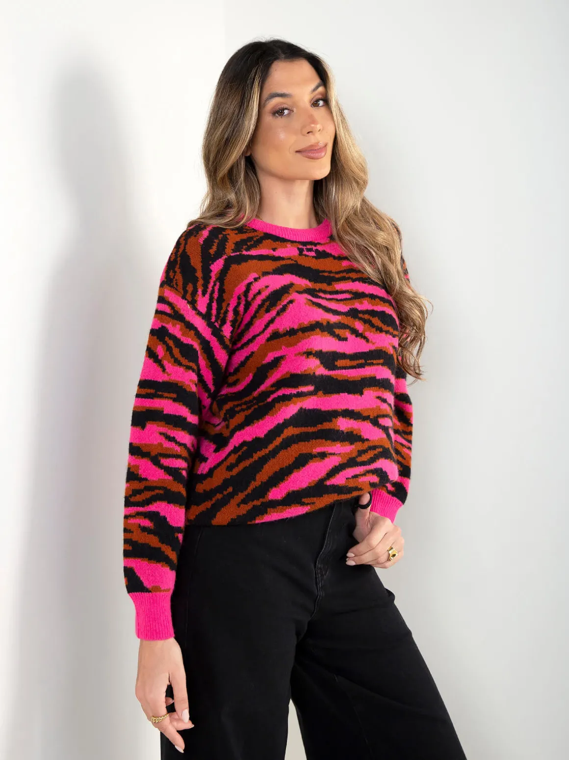 Camisola malha animal print