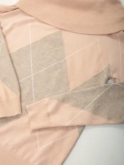 Camisola malha bege ombros descobertos