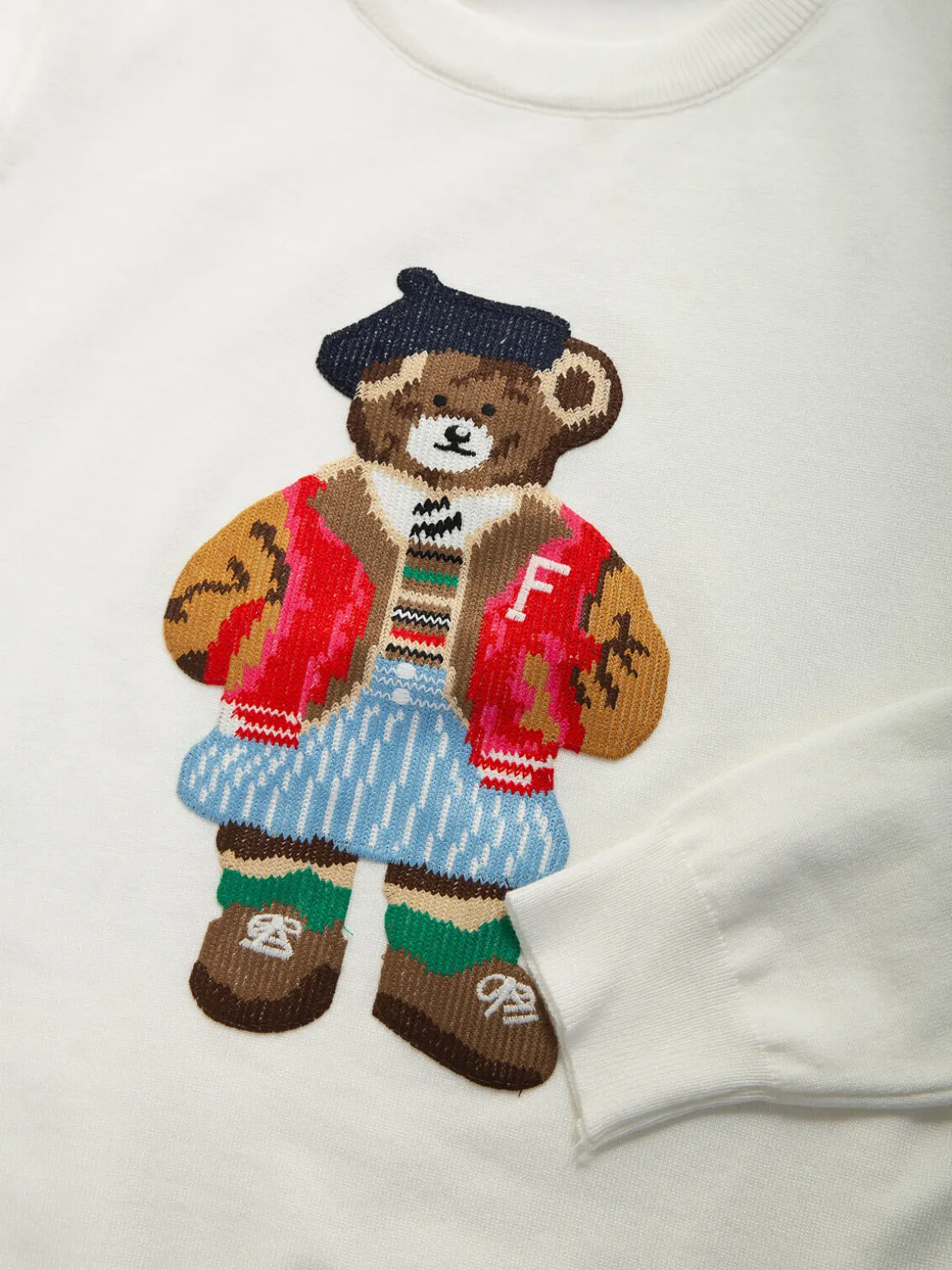 Camisola malha bordado urso