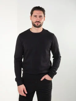 Camisola malha básica gola redonda