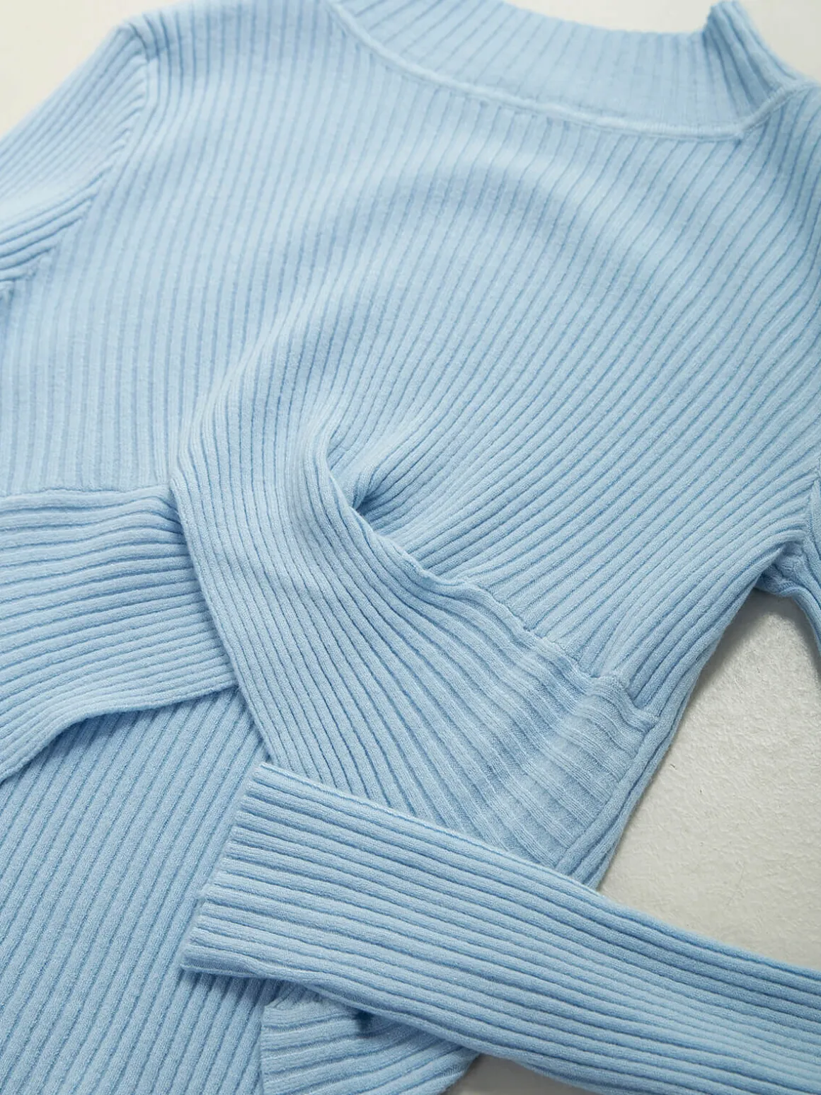 Camisola malha canelada com torcido